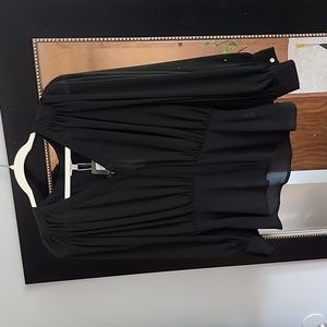 NWT Black peplum blouse